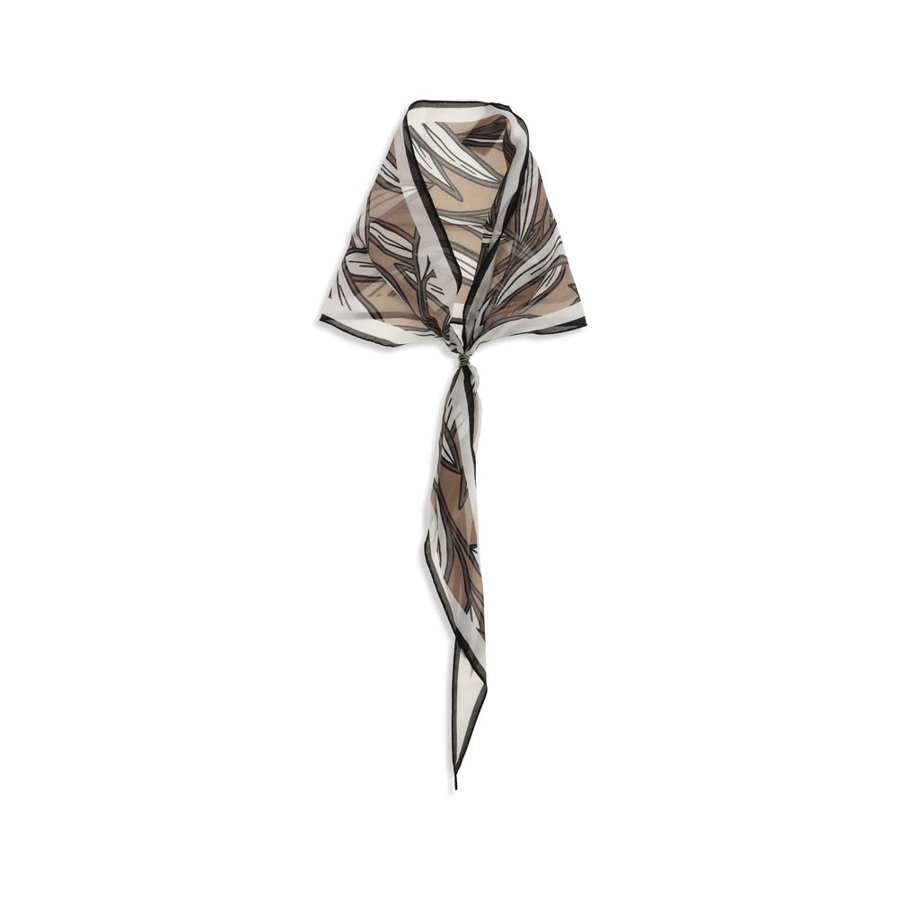 Beige Silk Foulard