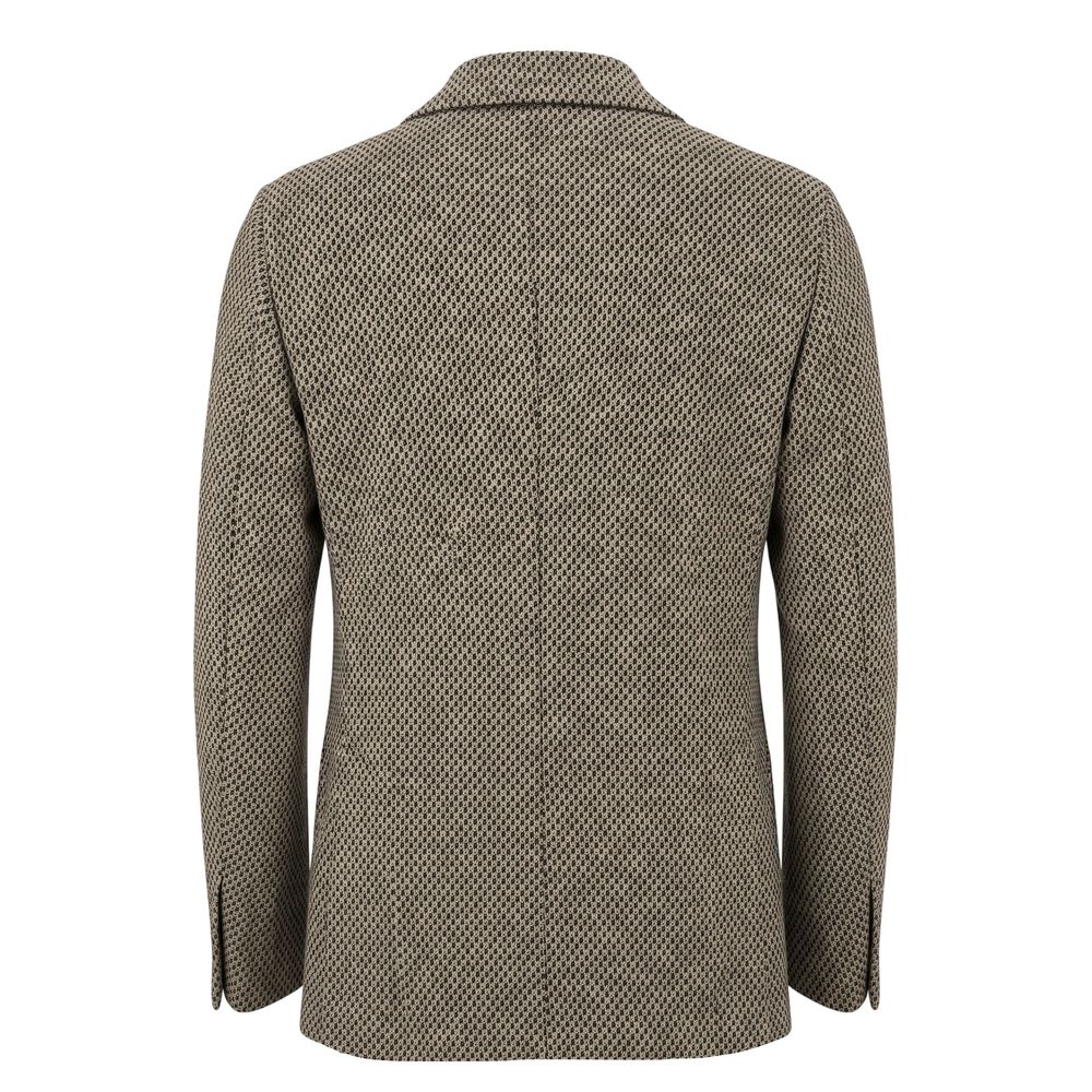 Beige Cotton Men Jacket