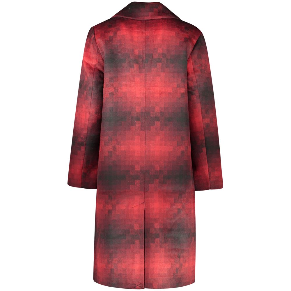 Red Polyester Womens Jacket
