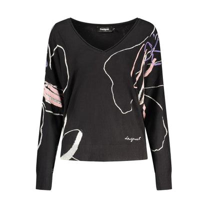 Black Viscose Women's Sweater