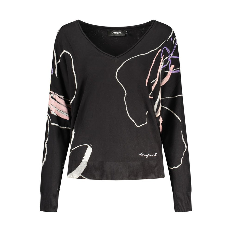 Black Viscose Women's Sweater