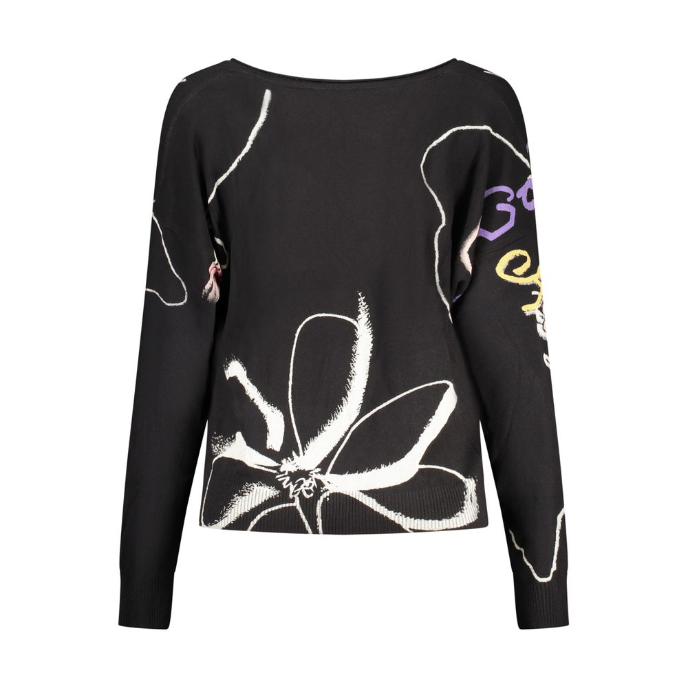 Black Viscose Women's Sweater