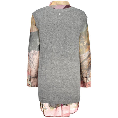 Gray Polyester Womens Shirt