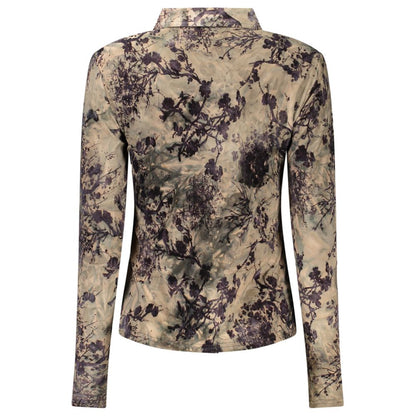 Brown Polyester Women's Shirt