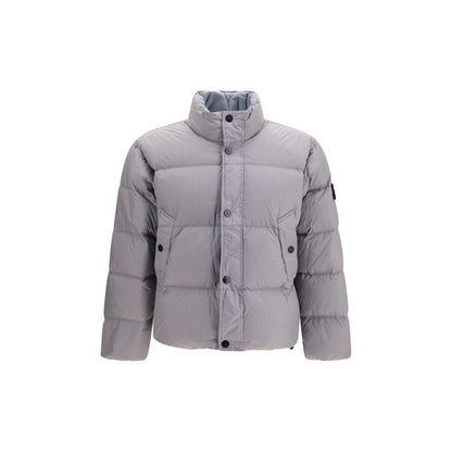 Gray Polyamide Full-Length Jacket
