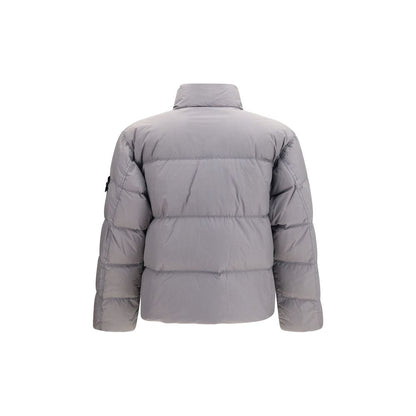 Gray Polyamide Full-Length Jacket