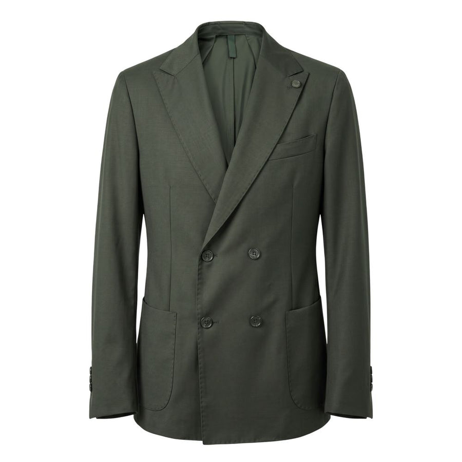Green Wool Men Jacket