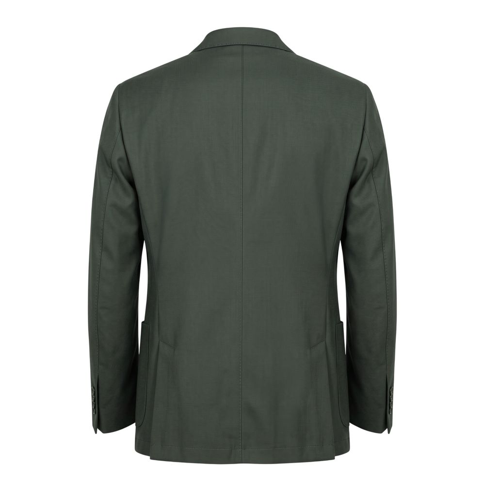 Green Wool Men Jacket