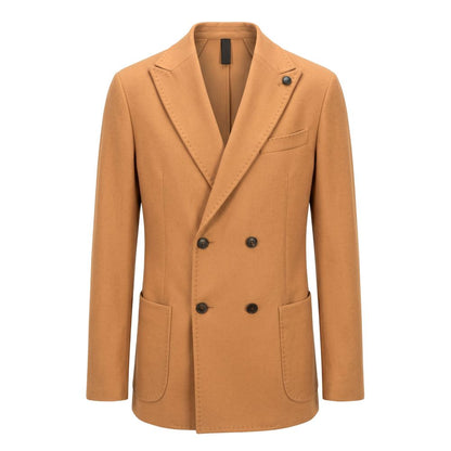 Brown Wool Men Jacket