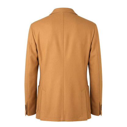 Brown Wool Men Jacket