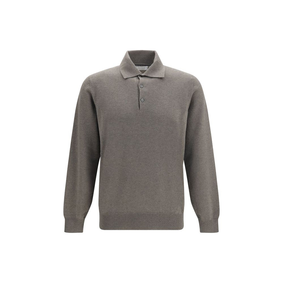 Brown Cashmere Polo Shirt