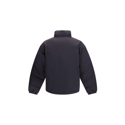 Gray Cotton Full-Length Jacket