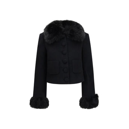 Black Wool Oves Aries Full-Length Jacket