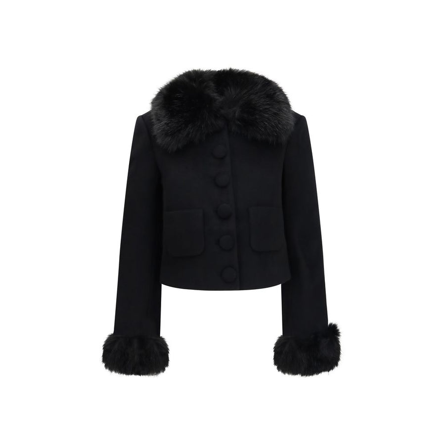 Black Wool Oves Aries Full-Length Jacket