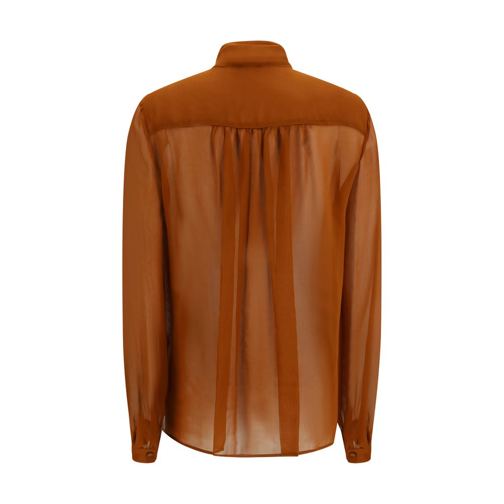 Brown Viscose Blouse