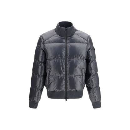 Gray Nylon Bomber