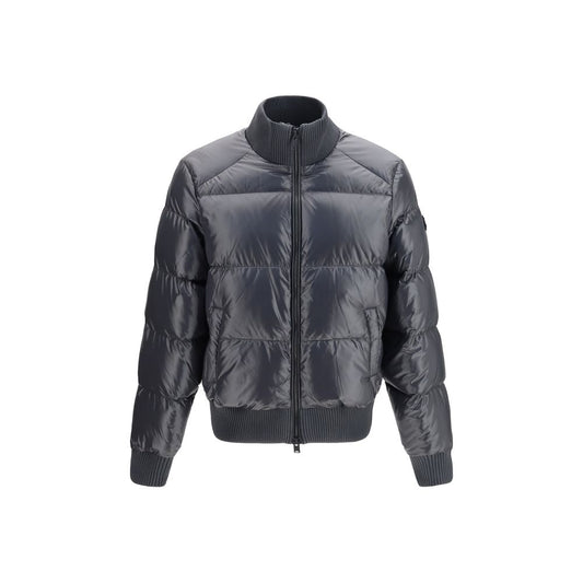 Gray Nylon Bomber