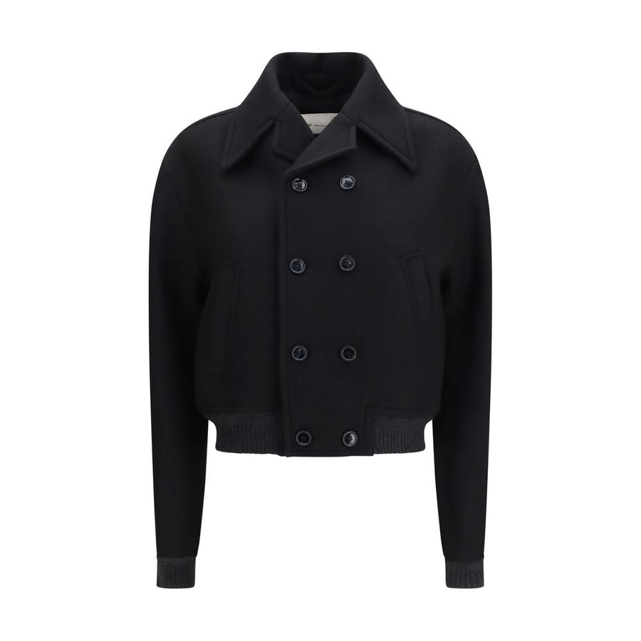 Black Wool Oves Aries Bomber