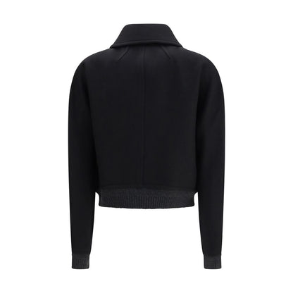 Black Wool Oves Aries Bomber