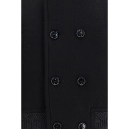 Black Wool Oves Aries Bomber