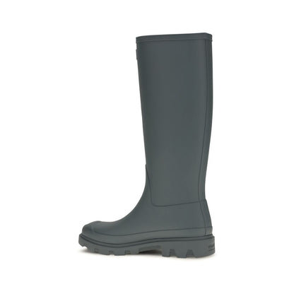 Gray Rubber Rain Boots