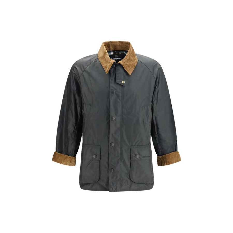 Bicolor Cotton Full-Length Jacket