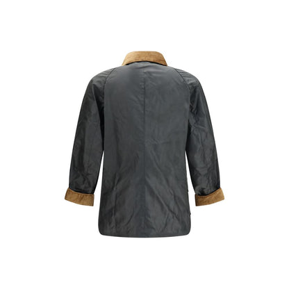 Bicolor Cotton Full-Length Jacket