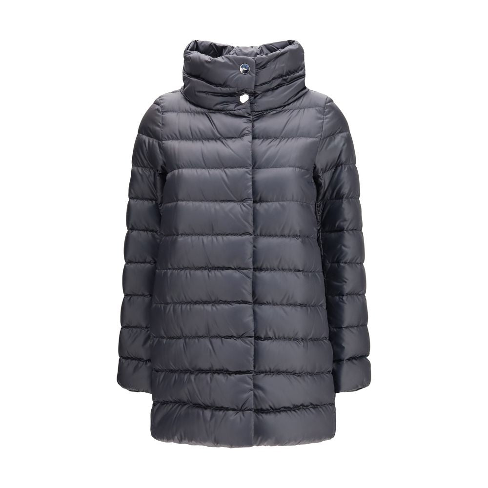 Black Polyamide Full-Length Jacket