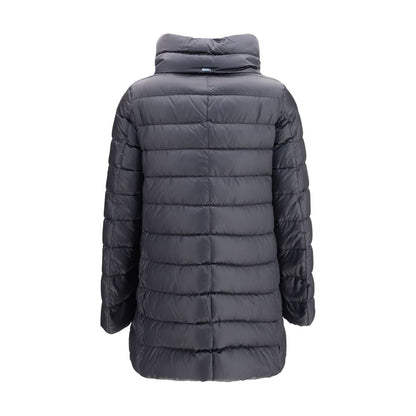 Black Polyamide Full-Length Jacket