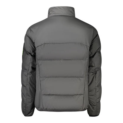 Black Polyester Men's Jacket
