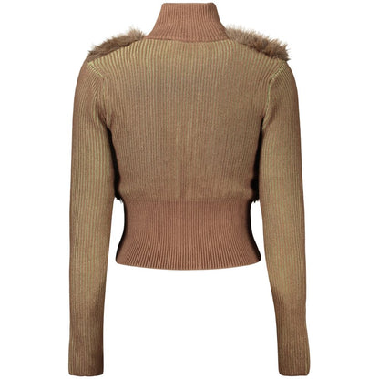 Brown Viscose Women's Sweater