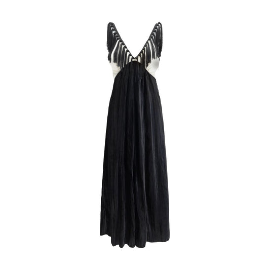 Black Viscose Casual Dress