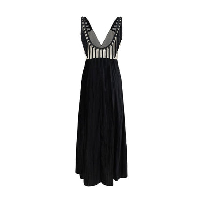 Black Viscose Casual Dress