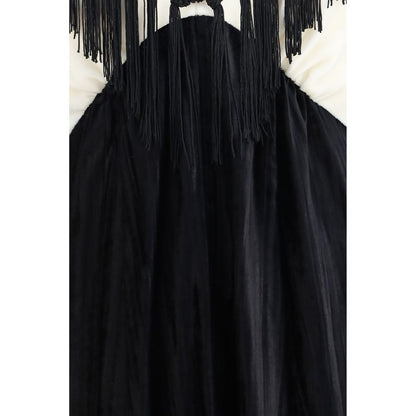Black Viscose Casual Dress