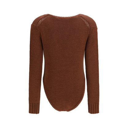 Brown Wool Oves Aries Bodysuit