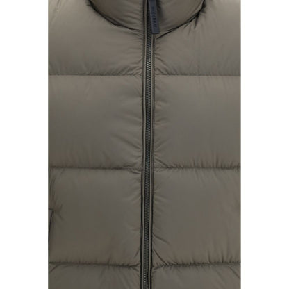 Bicolor Goose Down Full-Length Jacket