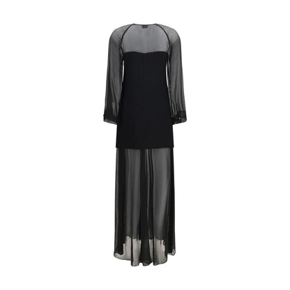 Black Viscose Casual Dress