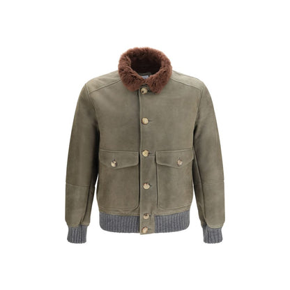 Bicolor Cashmere Bomber