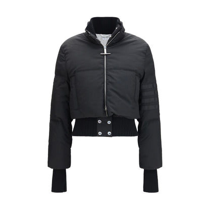Black Polyamide Full-Length Jacket