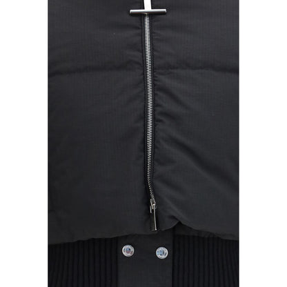 Black Polyamide Full-Length Jacket