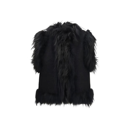 Black Wool Oves Aries Sleeveless Jacket