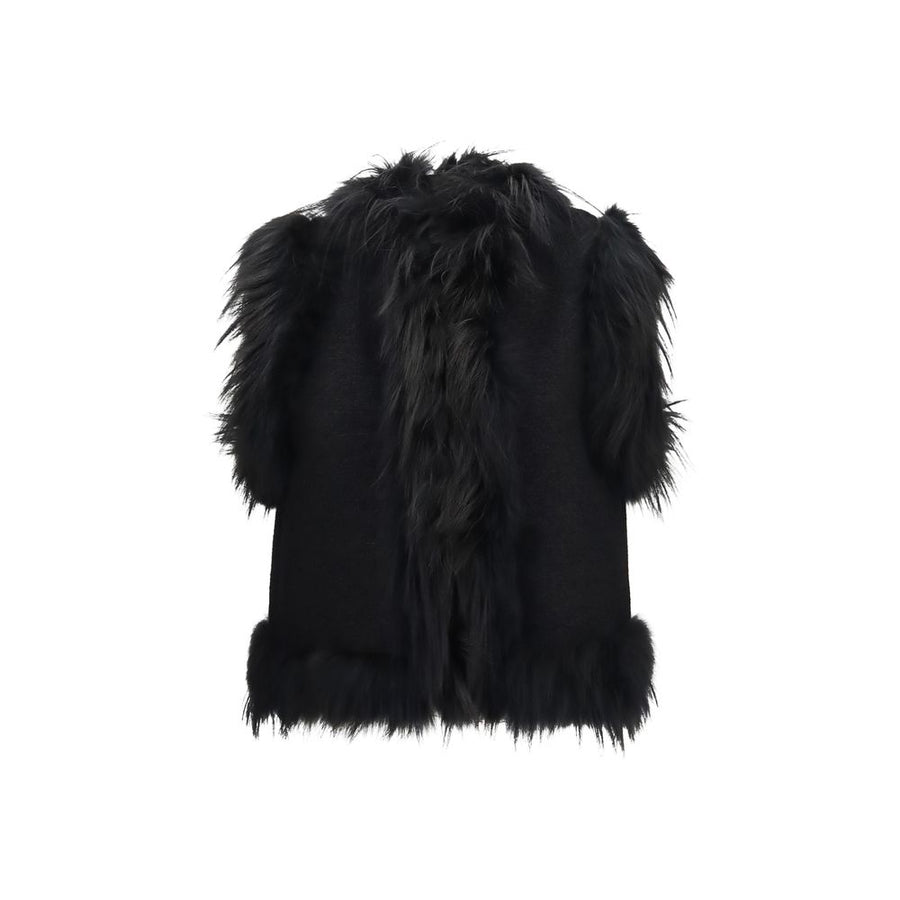 Black Wool Oves Aries Sleeveless Jacket