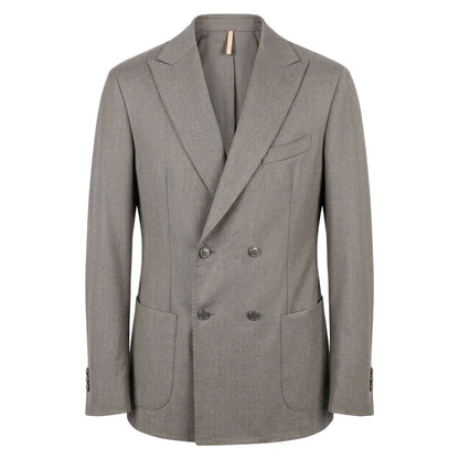 Grey Viscose Men Jacket