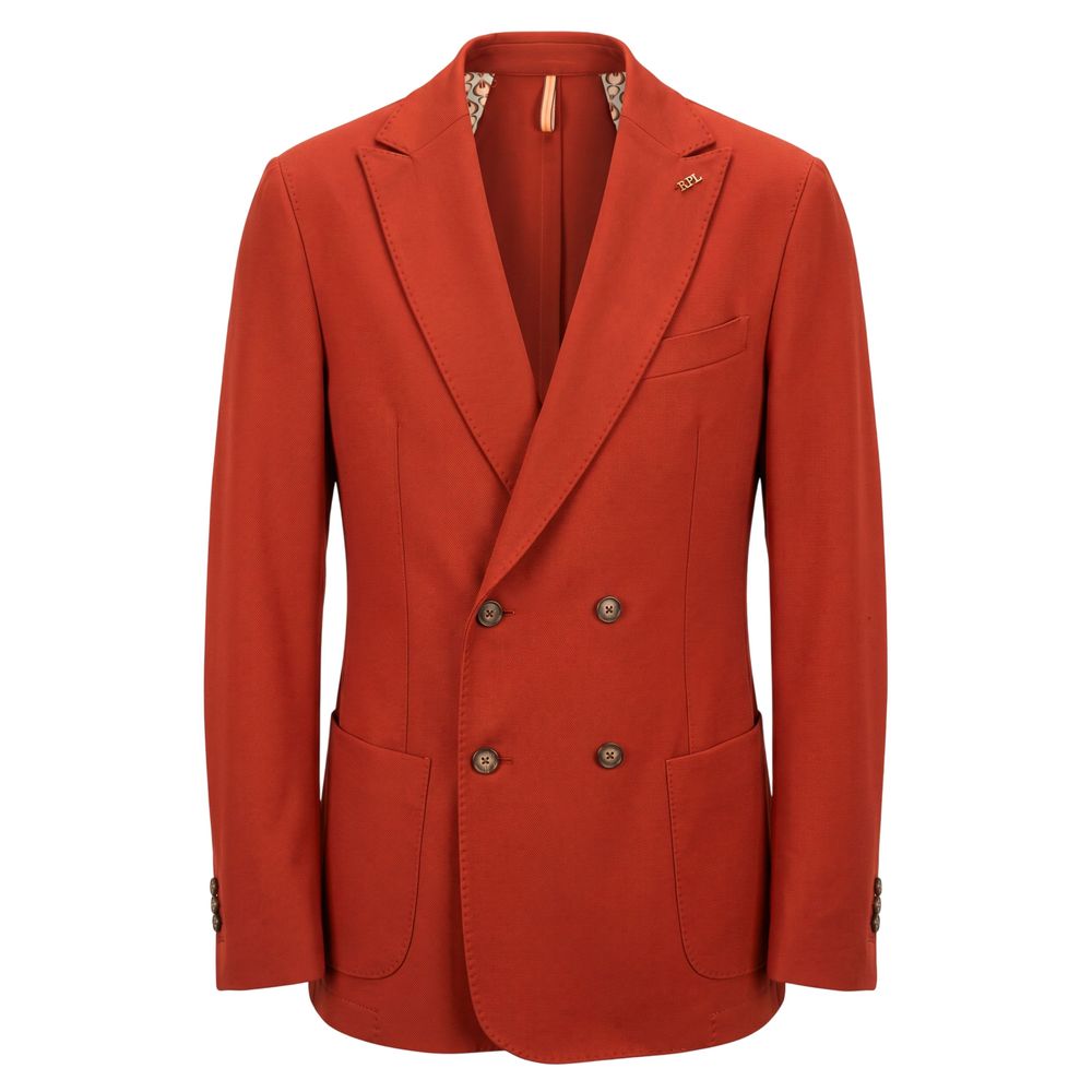 Red Polyester Men Jacket