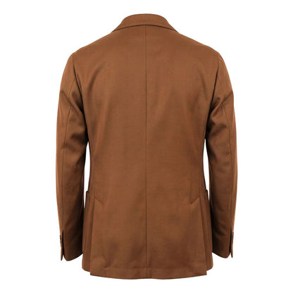 Brown Viscose Men Jacket