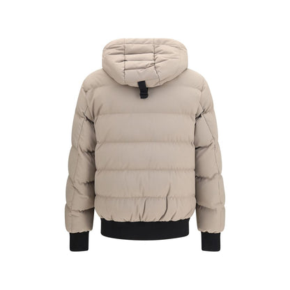Beige Nylon Full-Length Jacket