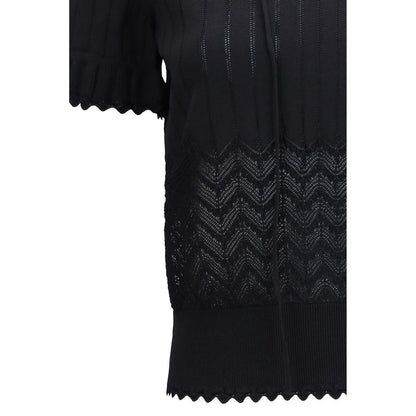 Black Viscose T-Shirt