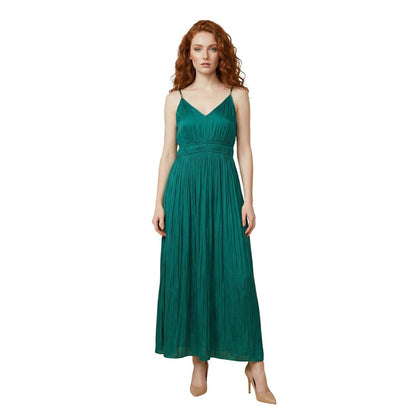 Bicolor Polyester Long Dress