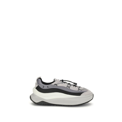 Gray Polyester Athletic Sneakers
