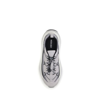 Gray Polyester Athletic Sneakers